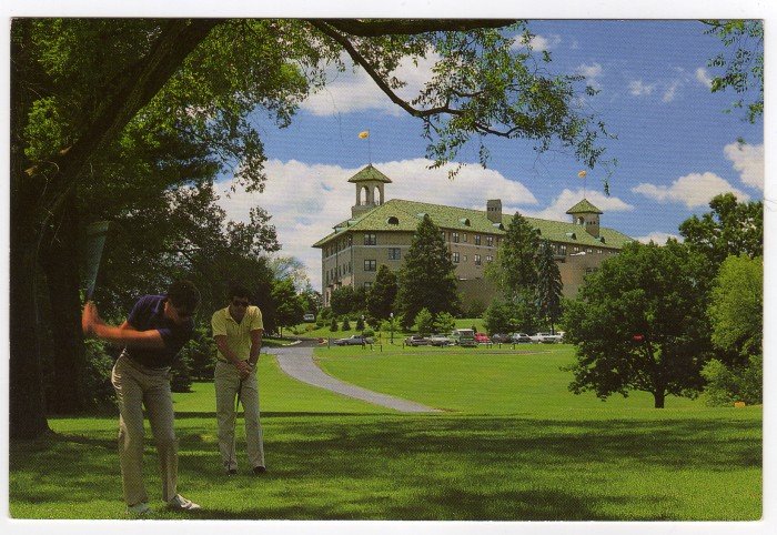 Hotel Hershey, View from the golf course Hershey, PA Postcard #0361