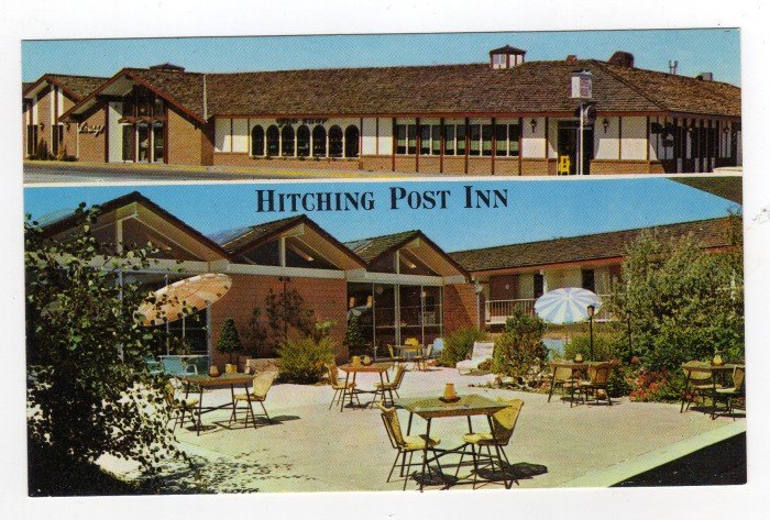 Hitching Post Inn, Cheyenne, WY Postcard Multi-view Postcard AAA and Best Western Motels Logos #0364