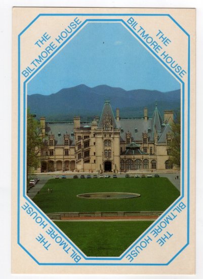 The Biltmore House, Asheville, NC front aerial view Postcard #0373