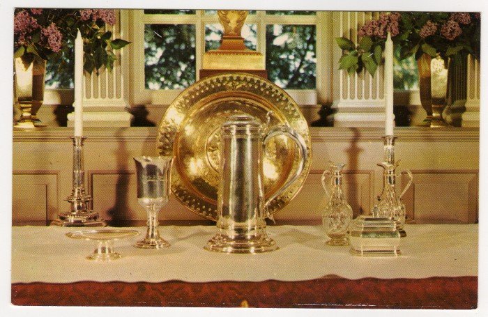 Old Wye Church Communion Service Wye Mills, MD postcard Ektachrome Photo by Walter H. Miller #0385