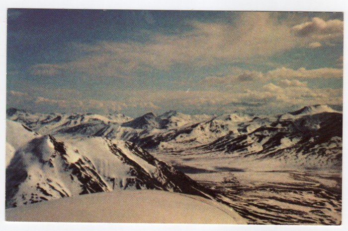 Brooks Range Alaska View from North Slope of Itkillik River Valley Vintage postcard #0394