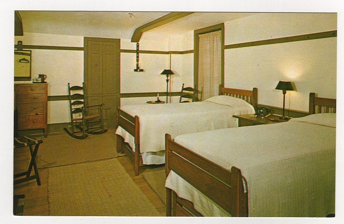 Bedroom Trustees' Office Shakertown Pleasant Hill, KY Postcard Walter H. Miller Photo #0457