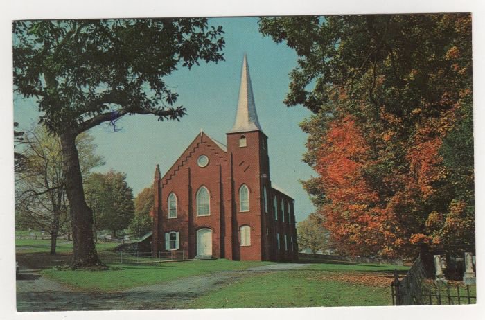 Mossy Creek Presbyterian Church, Mt. Solon, VA postcard Dexter photo by John Gitchell