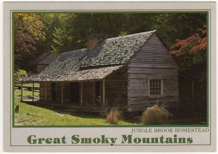 Jungle Brook Homestead - Noah "Bub" Ogle Farm Postcard Great Smoky Mountains National Park