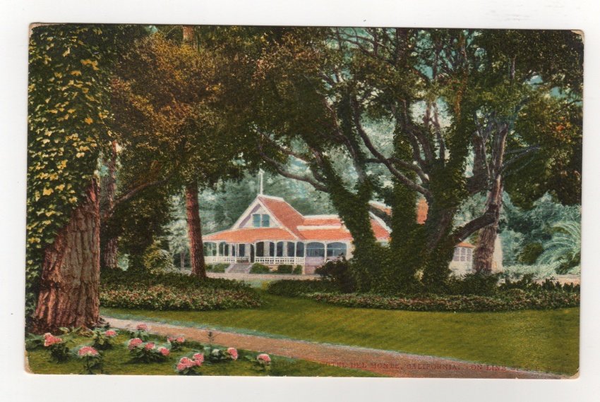 Club House Hotel Del Monte CA on Santa Fe Railroad line postcard vintage #0539