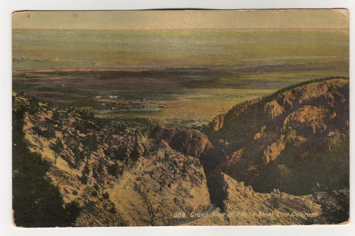 Grand View of Plains Short Line Colorado Postcard Thayer #358 divided back c. 1910s #0540
