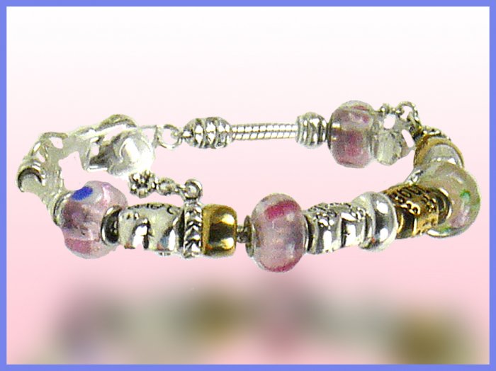 Pandora Inspired One Piece Bead Bracelet 658