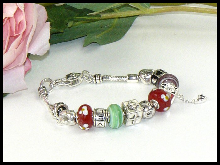 Pandora Inspired One Piece Love Bead Bracelet 664