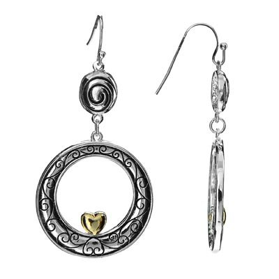 Brighton Inspired Heart in Circle Earrings 801