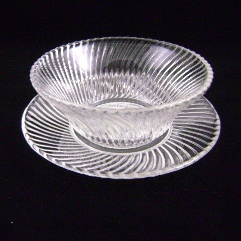 Federal Depression Diana Crystal Bowl Bread-Butter Plate