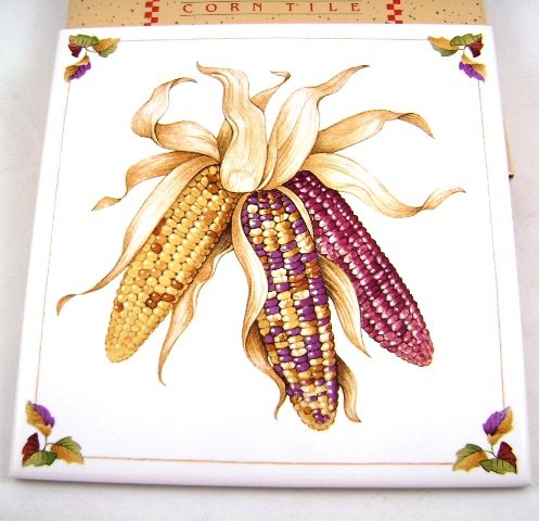 Avon Harvest Bounty Ceramic Tile for Autumn Corn