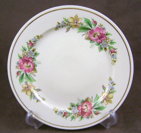Spring Wreath Kitchen Kraft Ovenserve Luncheon Plate Homer Laughlin