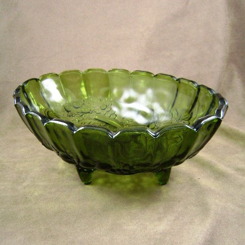 Indiana Garland #301 Banana Fruit Green Oval Footed Bowl