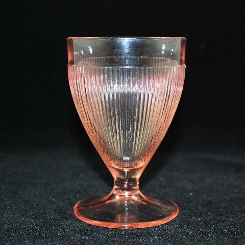 Jeannette Depression Glass Homespun Pink Juice Tumbler