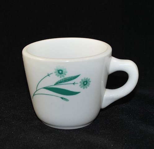 Shenango Restaurant Ware White Coffee Cup Mug Green Daisy