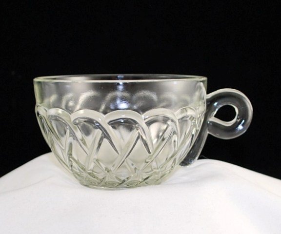 Indiana Glass Pretzel Vintage Crystal Clear Coffee Tea Cup