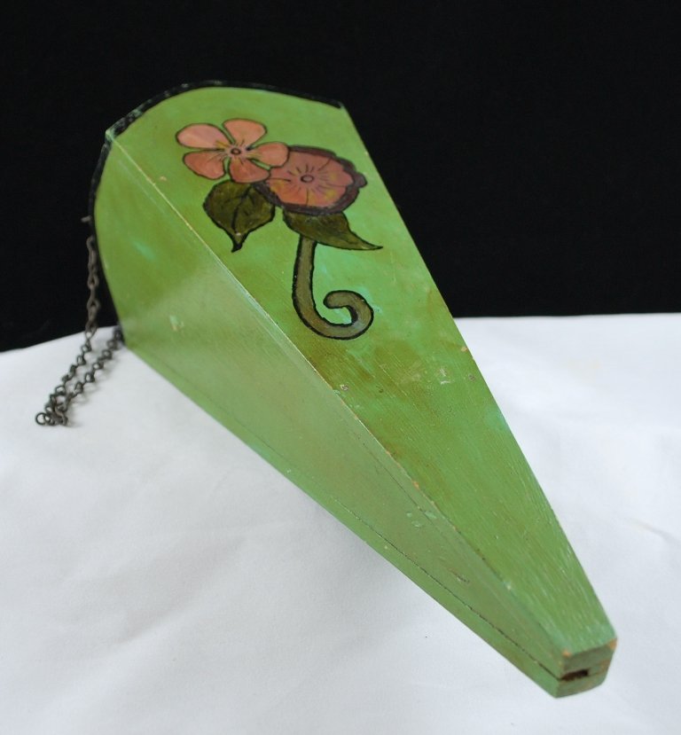 Hand Painted Wood Hanging Planter Folk Art