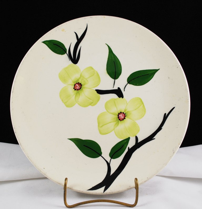 Blue Ridge Southern Potteries Skyline Shape Dogwood Dinner Plate