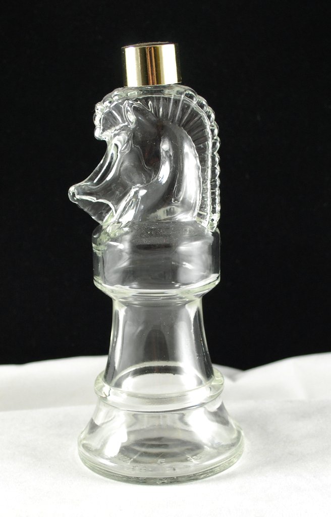 Vintage Hai Karate Glass Seahorse Crystal Clear Decanter