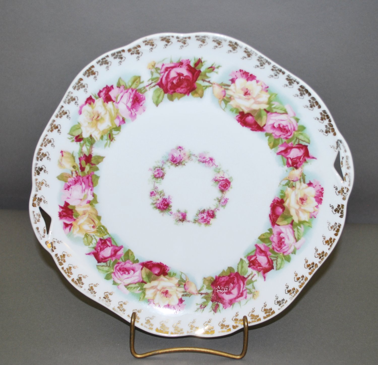 Polish Hermann Ohme Floral Porcelain Collector Plate