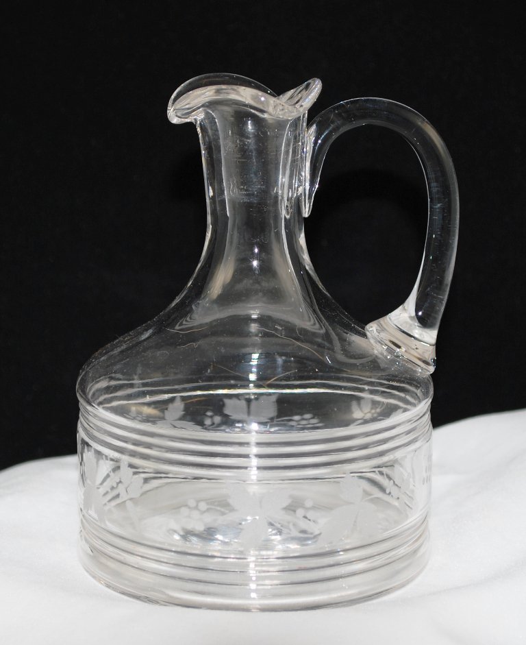 Vintage Clear Glass Vinegar or Salad Dressing Cruet