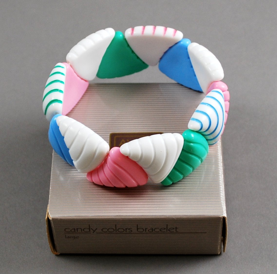 1986 Avon Candy Colors Stretch Plastic Bracelet