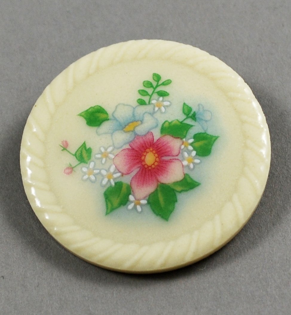 1984 Avon Spring Bouquet Porcelain Brooch or Pin