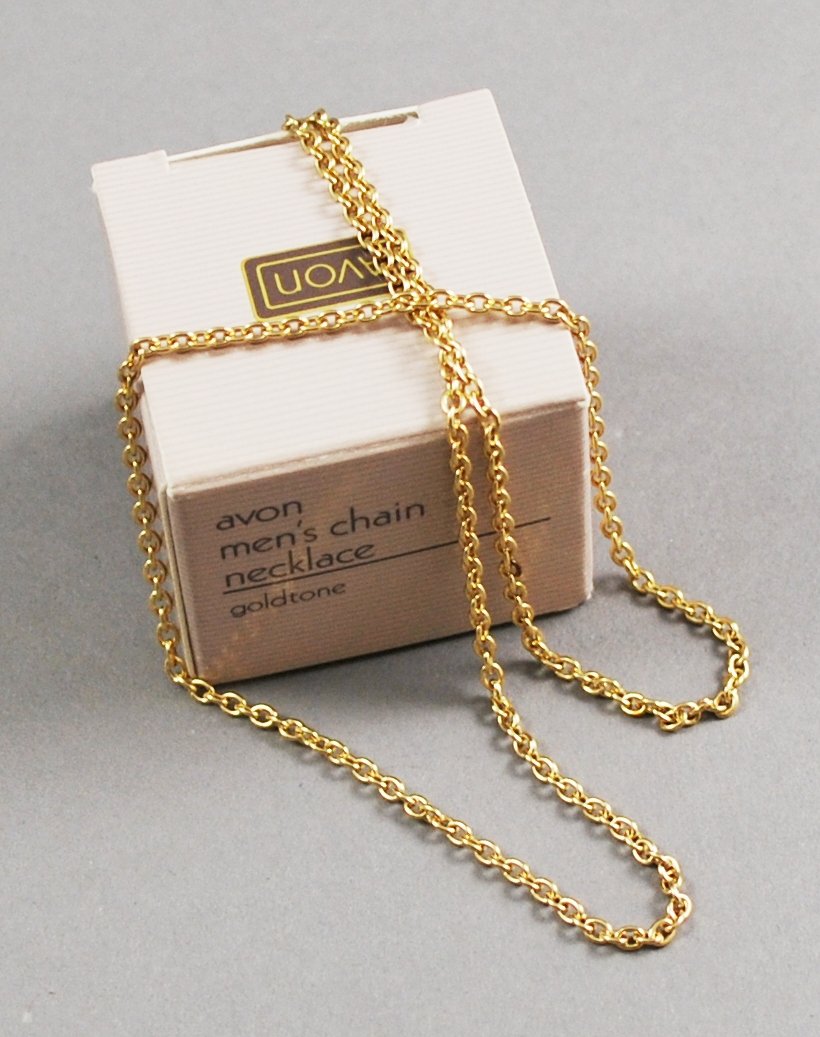 1989 Avon Men's Chain Necklace in Goldtone