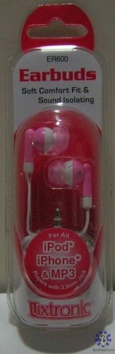 Earbuds (Pink) For all iPhone, iPod, MP3,MP4 Players and other audio players