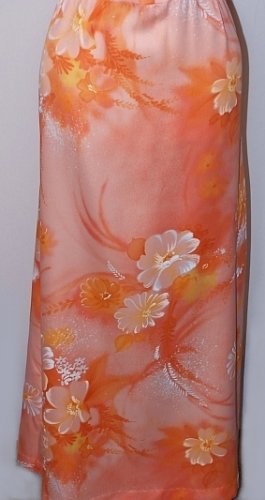 Vintage Hawaii Honolulu Sherbert Sun Maxi Dress Sz 12 B 38