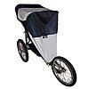 Single Jogger Sunshade Attachment - Color White with Navy Trim