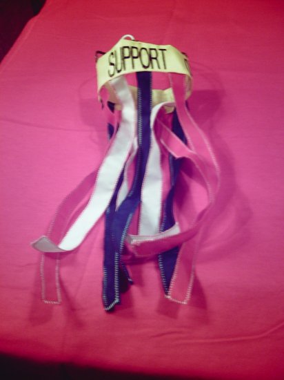 HANDMADE SUPPORT OUR TROOPS NYLON WINDSOCK