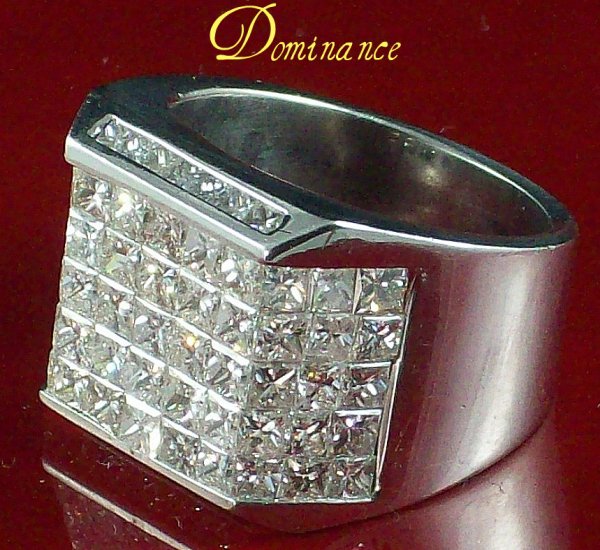 7 ctw DIAMOND AND WHITE GOLD MENS RING