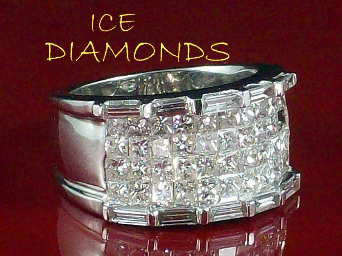 STUNNING ELEGANT MENS DIAMOND RING