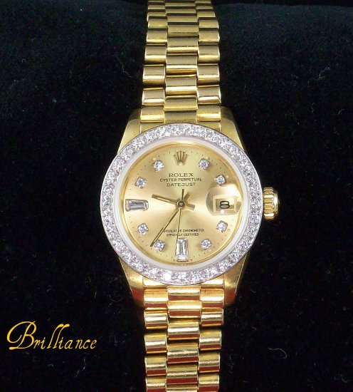 PRESIDENT Ladies Rolex Oyster Perpetual 18K Gold!