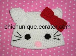 Adorable Hello Kitty Crochet Hat -Any Size- *Infant-Adult*