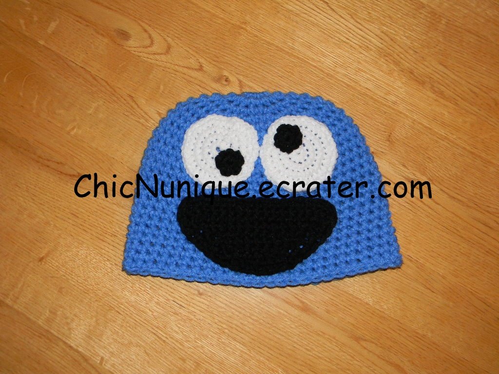 Sesame Street Cookie Monster Adorable Custom Crochet Hat *Any Size Available*