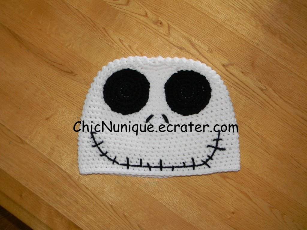 Nightmare Before Christmas, Jack Skellington Crochet Adult Size Hat