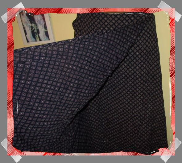 80s 80's Le Chateau Black & Diamond Brown Wrap Skirt S