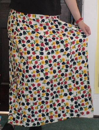 Vintage STELLA SLOAT Long Flower Floral skirt M