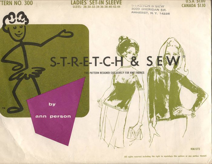 Ladies' Set-In Sleeve T-shirt and Cardigan Stretch & Sew 300