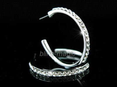 Quality Hoop Earrings use Swarovski Crystal SE004