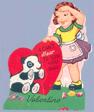 Vintage VALENTINE CARD I Can't BEAR pop-up PANDA Curran