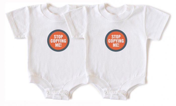 Wry Baby 'Stop Copying Me' Twin Set, 6-12 months
