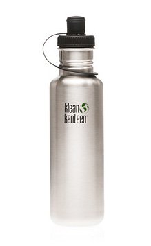 Klean Kanteen 27 oz Original Stainless Steel water bottle with sports cap