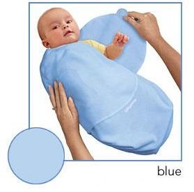 Kiddopotamus SwaddleMe blanket in Blue Microfleece - Small