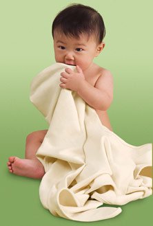 Kiddopotamus SwaddleSet blanket and matching cap - Certified Organic