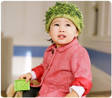Zooni handmade hat KATE's MOSS Green - Small