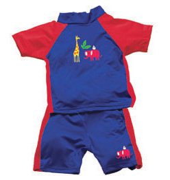 iPlay 2pc Sun Protective Suit w Diaper UPF 50 - 18m - JUNGLE