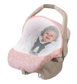 Easy Mesh Sun + Bug Carseat protection - PINK